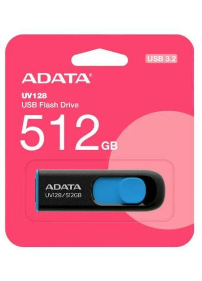 Флеш накопичувач USB 3.2 UV 128 512 Gb чорно-синій ADATA (293345856)