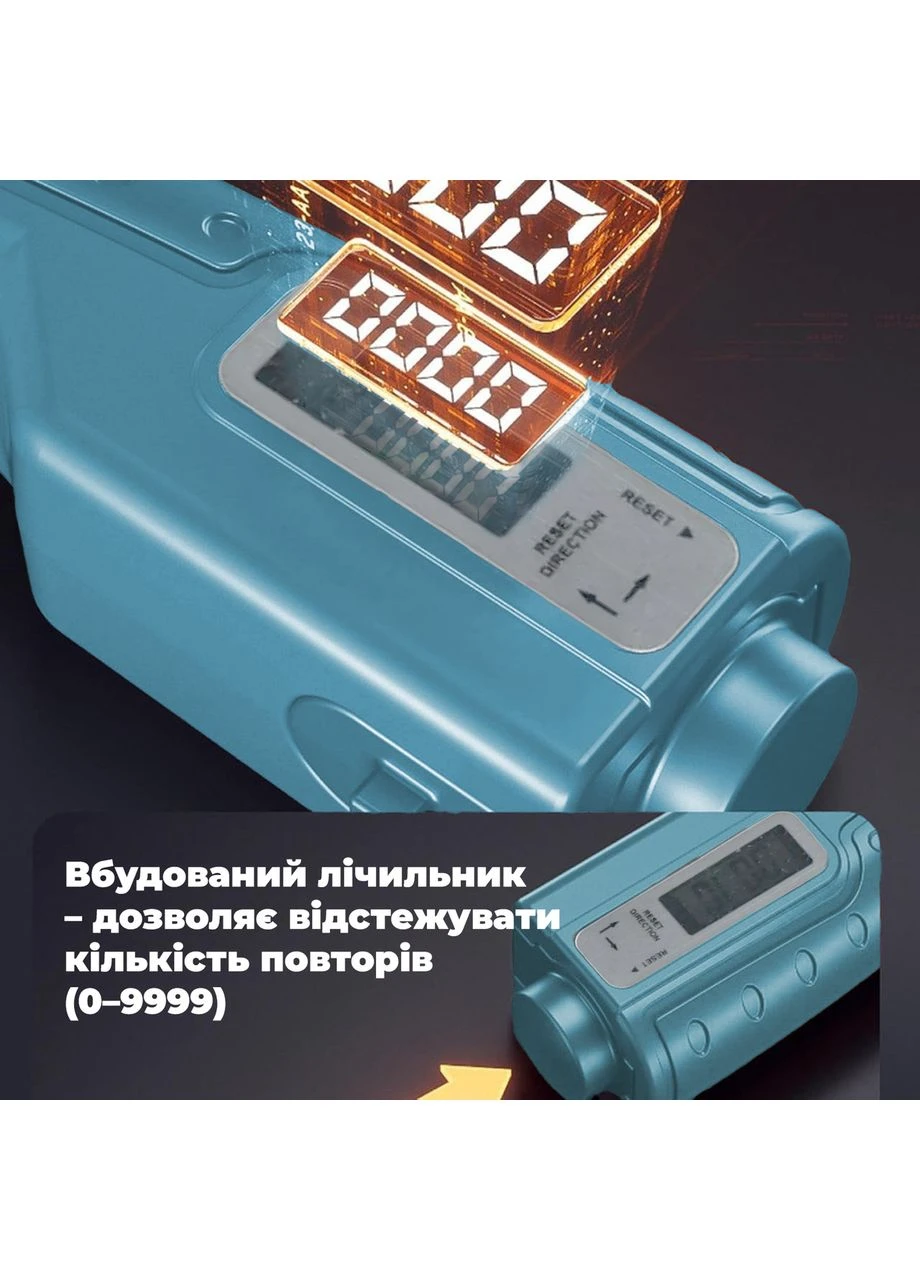 Оригинал! Эспандер кистевой со счетчиком PP-4403 с регулируемой нагрузкой 10-100 кг. Синий PowerPlay (398848766)