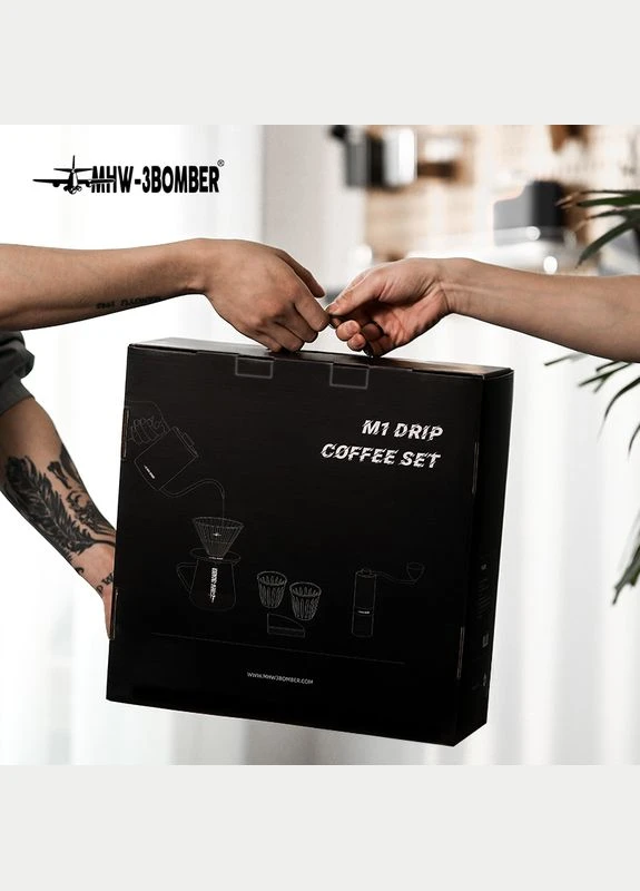 Подарунковий набір бариста 7 в 1 M1 Drip Coffee Set Basic Чорний (CS5466) MHW-3BOMBER (333031940)