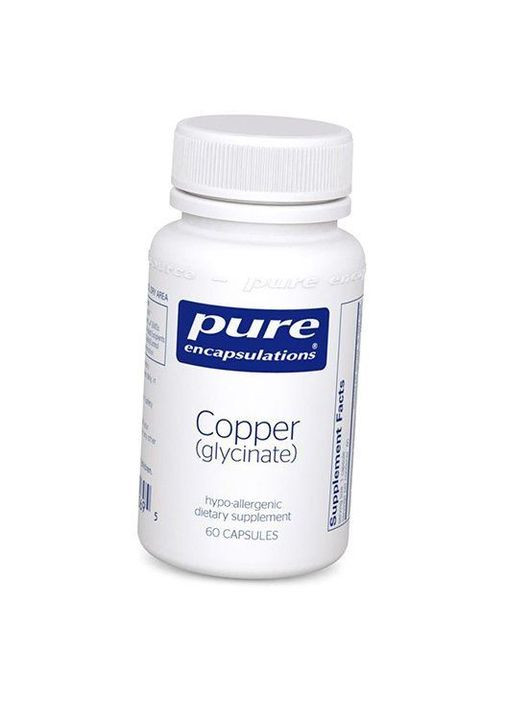 Глицинат Меди, Copper glycinate, 60капс (36361096) Pure Encapsulations (293253987)