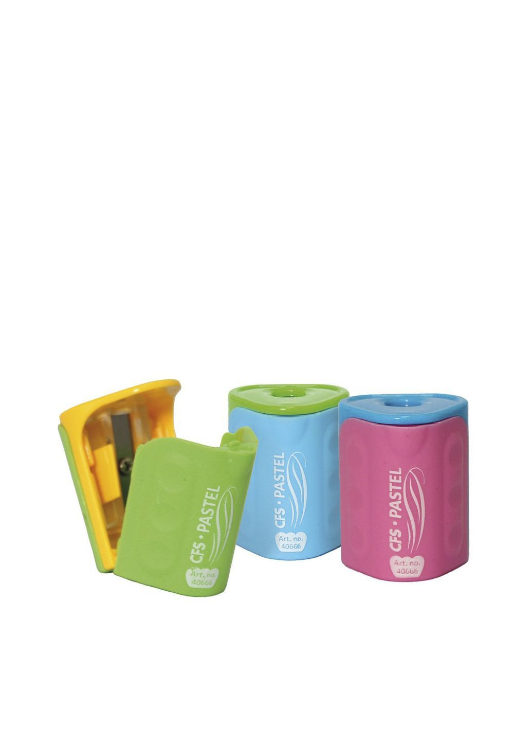Точилка пластиковая с контейнером и клипом Pastel цвет разноцветный CB-00050473 Cool For School (365711352)