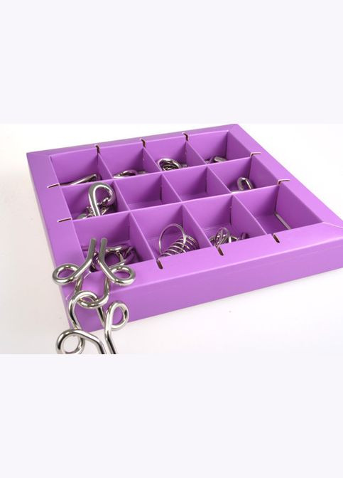 Набір головоломок Metall Puzzles violet 3D Puzzle 473359, 10 головоломок Eureka (315154946)