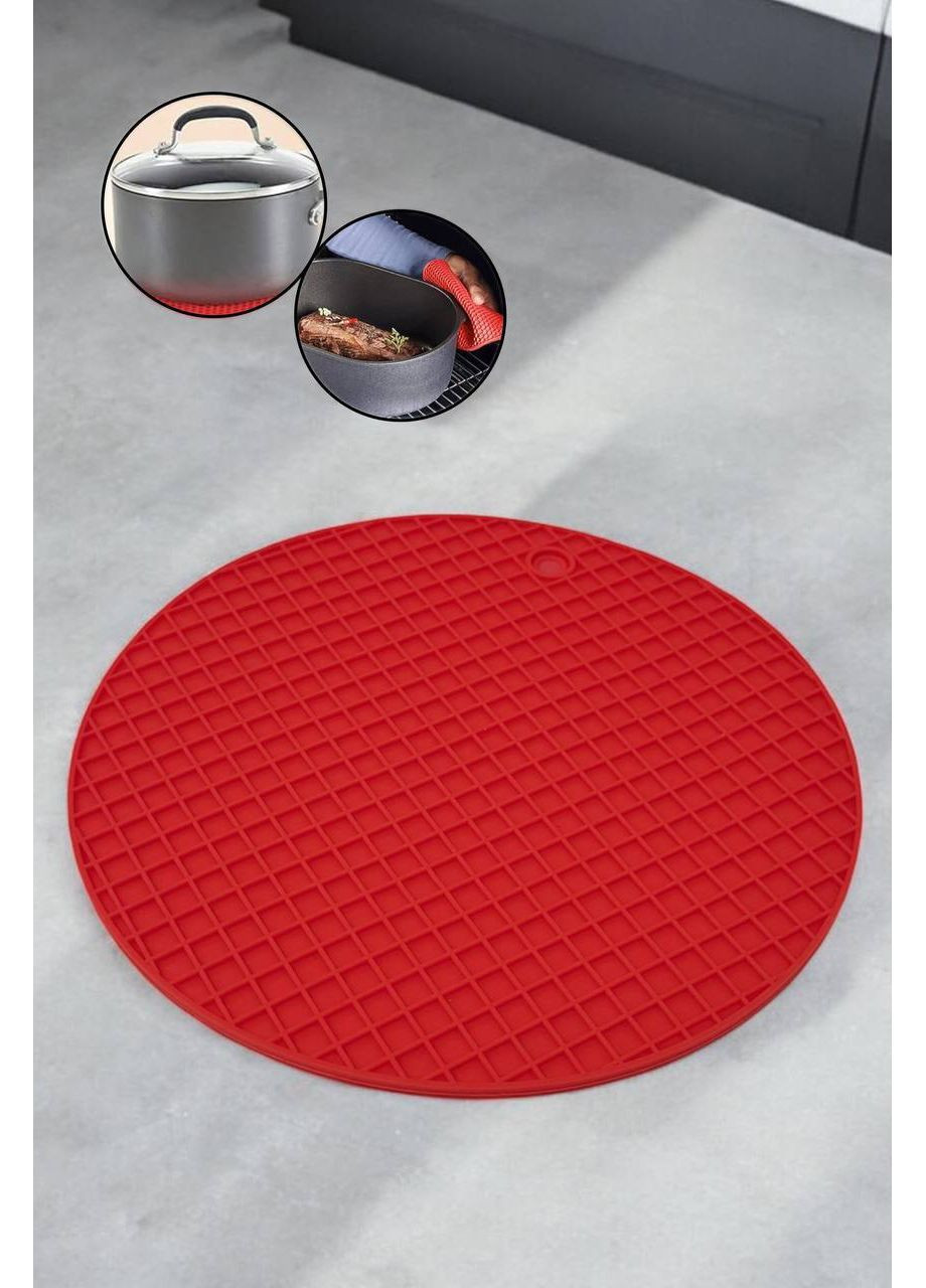 Подставка под горячее силиконовая круглая d-17.5 см Let's Shop (372371033)