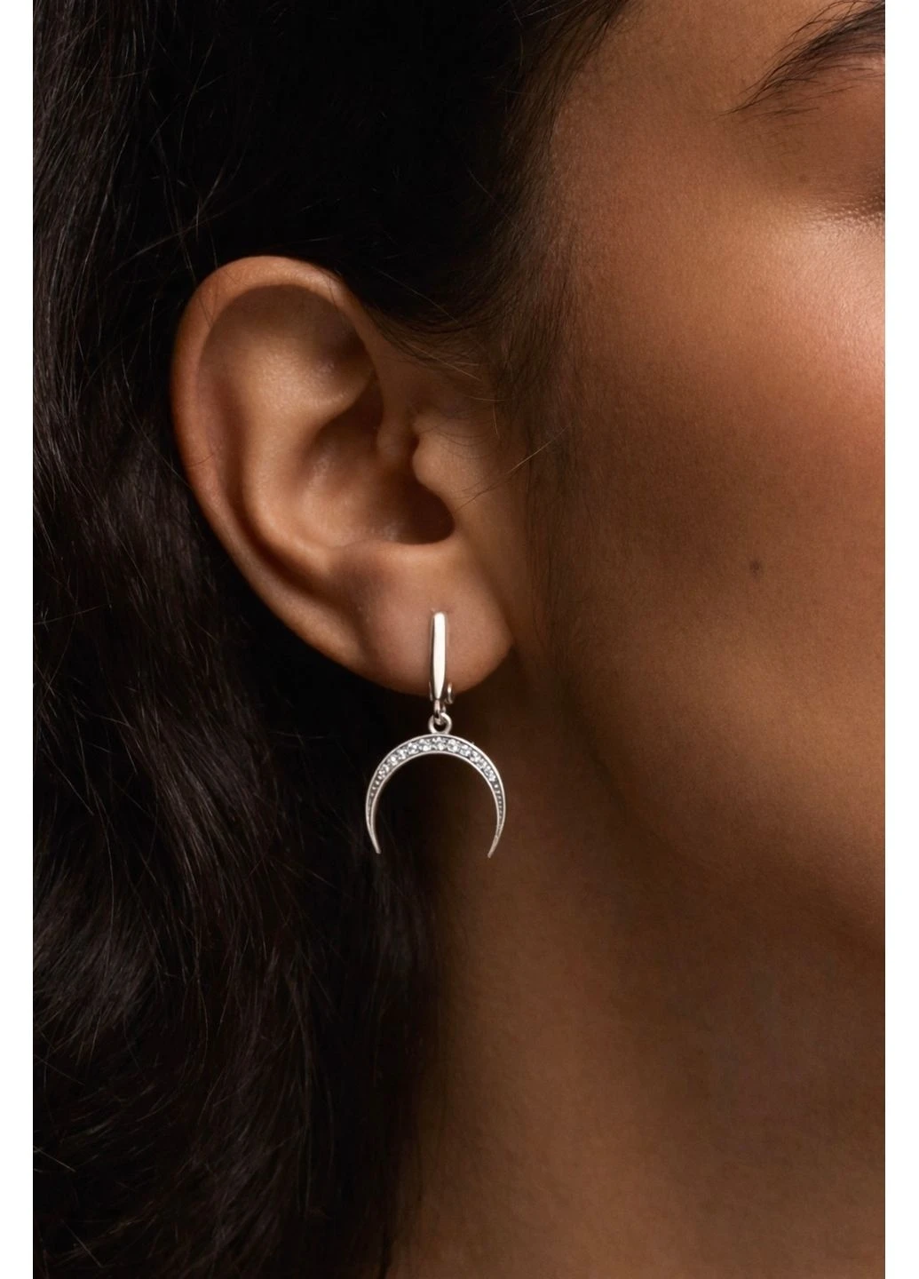 Серебряные серьги «Lunar Crescent» AURA (398970724)