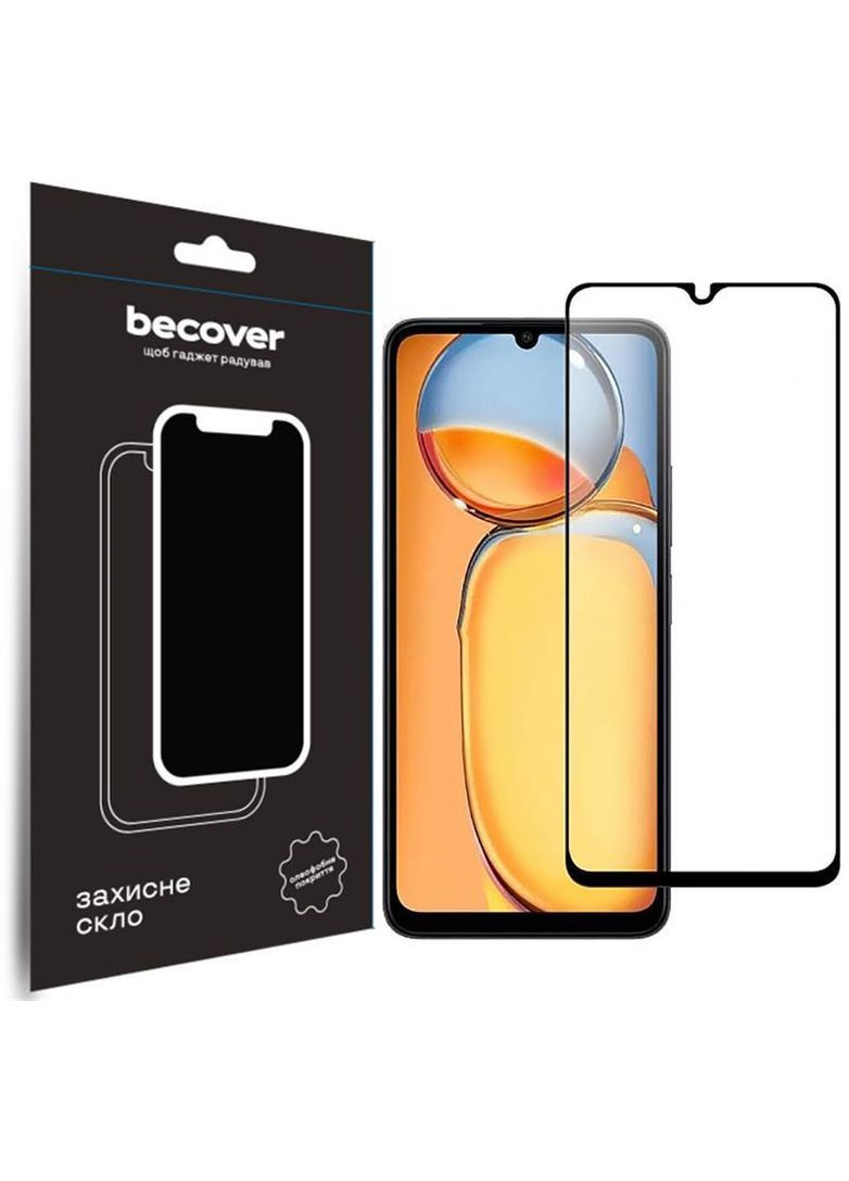 Защитное стекло для Xiaomi Redmi 13C/Poco C65 Black (710491) BeCover (337316532)