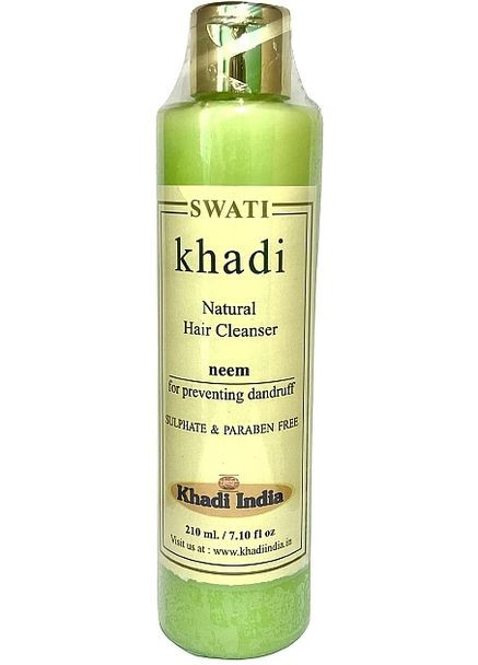 Травяной шампунь от перхоти "Нем" Natural Hair Cleanser Neem 210ml (1228769-189127) Khadi Swati (368744806)