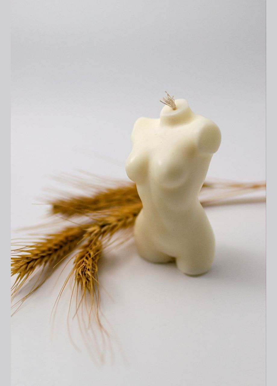 Соєва свічка у вигляді жіночого торсу. Без аромату Hand Made «венера» (280950707)