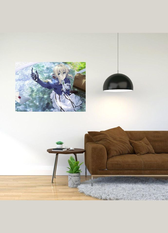 Плакат- з принтом Аніме Вайолет Евергарден Violet Evergarden A2 А0 Кавун постер (316211045)