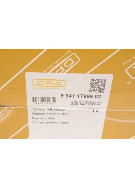 Фара противотуманная Skoda Superb 16-(L) 99411799602 (opt-om) No Brand (342412832)