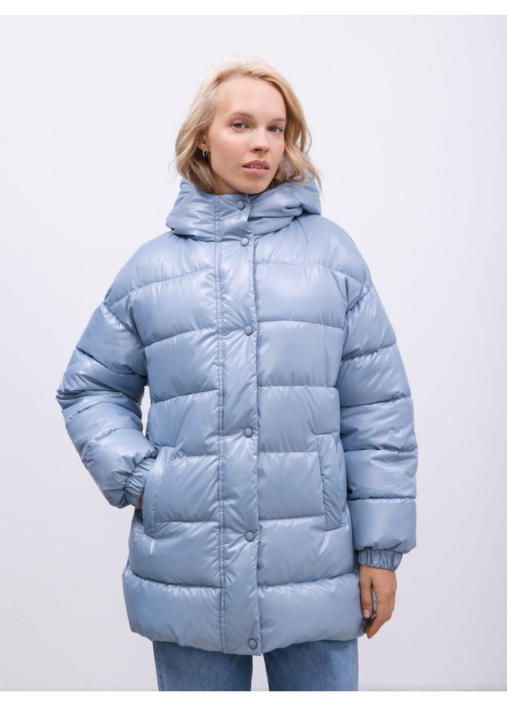 Комбинированная демисезонная куртка 0800212407al голубая Alvo