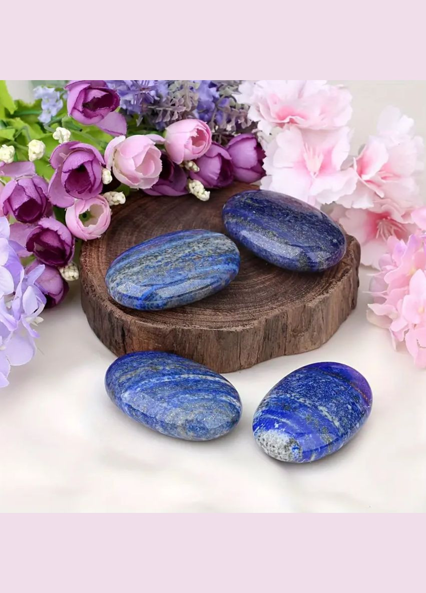 Великий оброблений камінь Лазуриту 1 шт, розмір 45 мм No Brand (331345496)