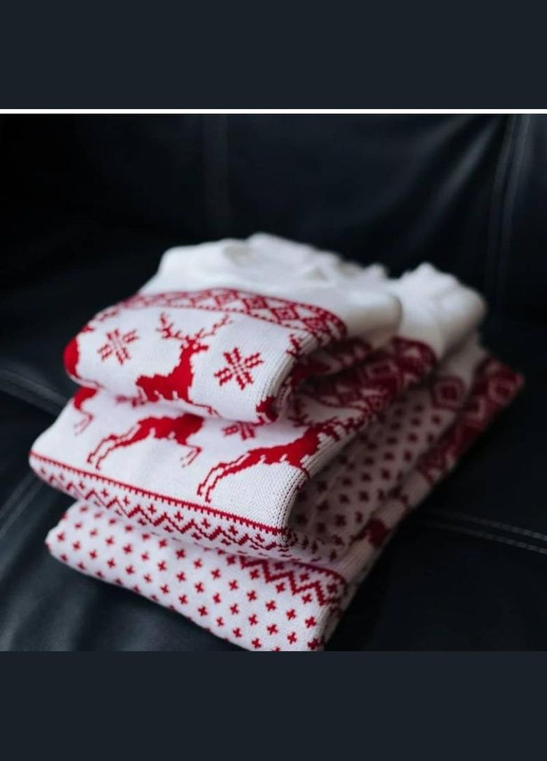 Білий зимовий светр новорічний для дівчинки redcat No Brand