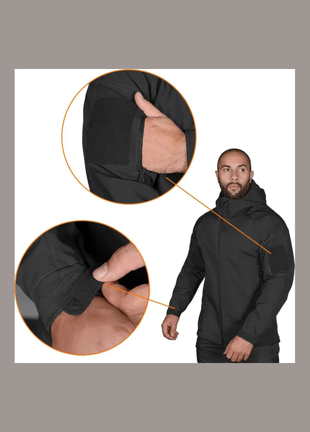 Чорна демісезонна куртка stalker softshell чорний Camotec