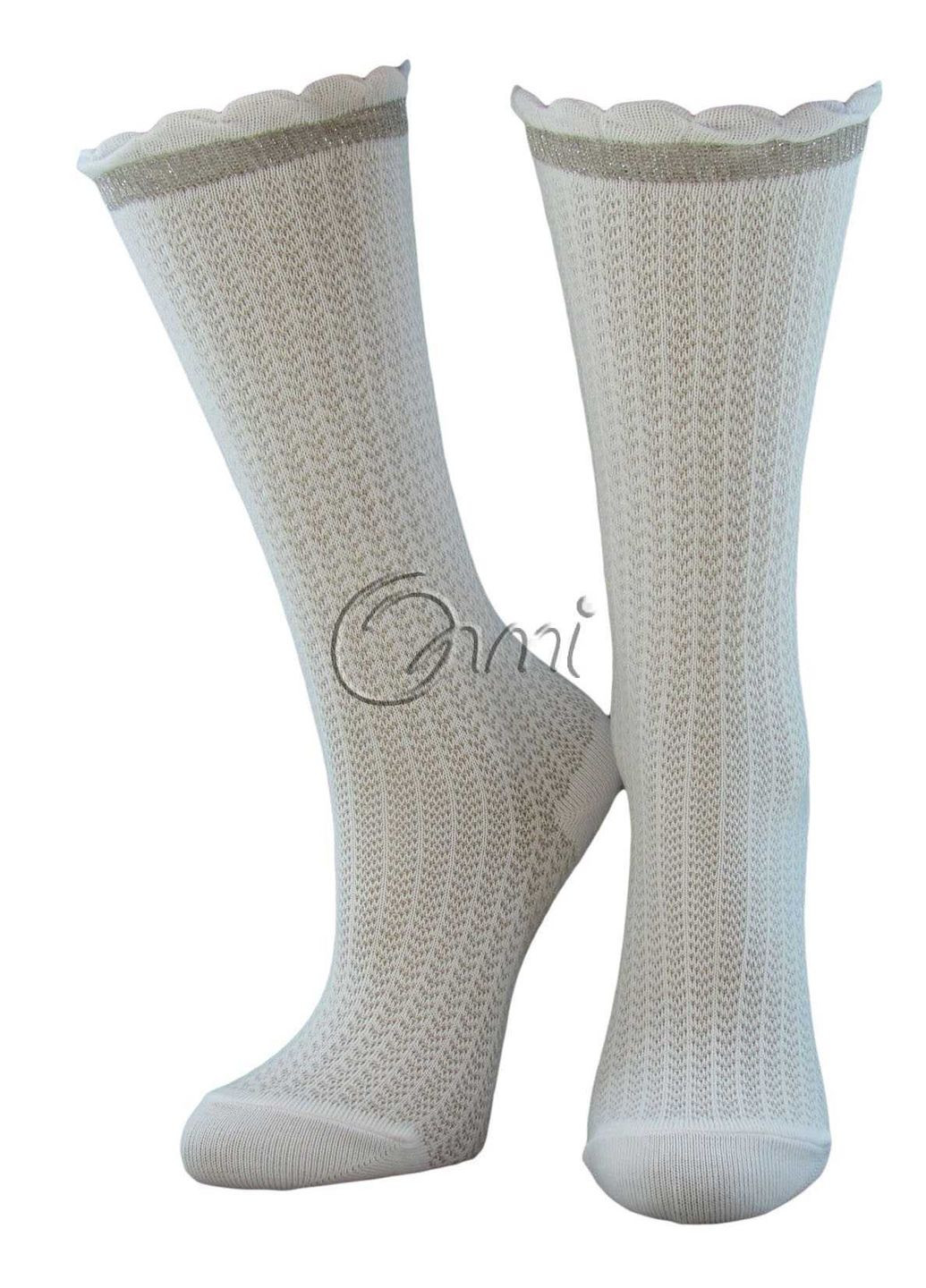 Детские гольфы с люрексом арт. М25В312ПРЛ размер 16, цвет - белый Африка (370708417)