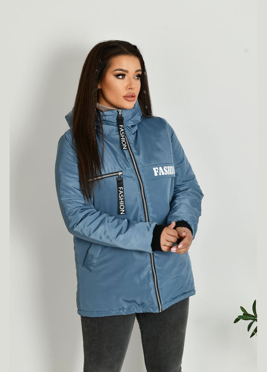 Синя женская короткая куртка цвет джинс р.48/50 449635 New Trend