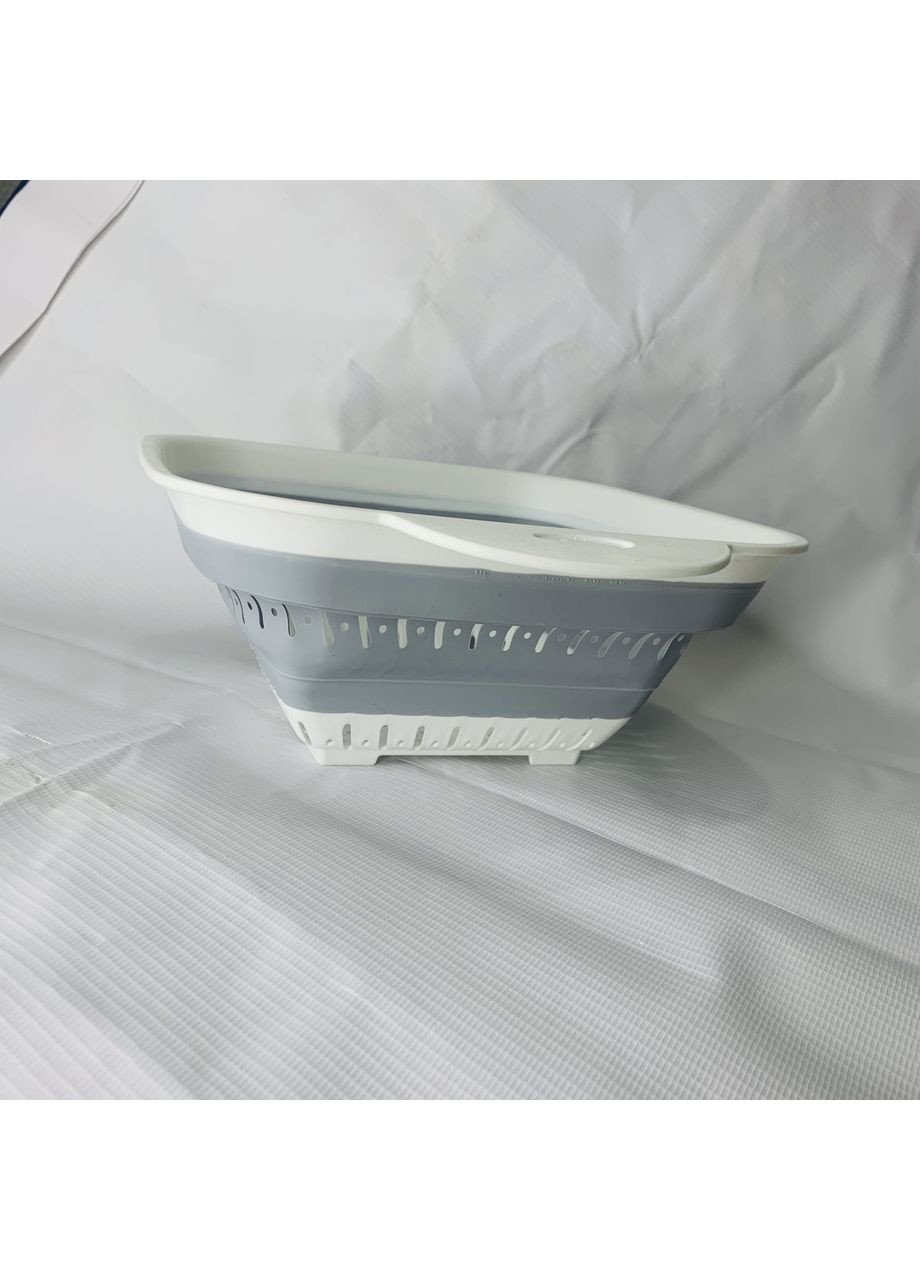 Квадратный силиконовый телескопический дуршлаг 22 * 27,5 * 9,5 см No Brand (315632904)