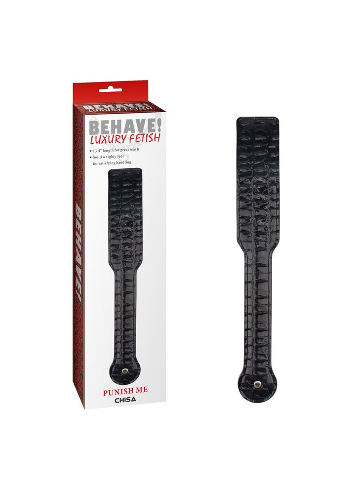 Шльопанка з тисненням під зміїну шкіру Behave! Punish Me, чорна Chisa (347643870)