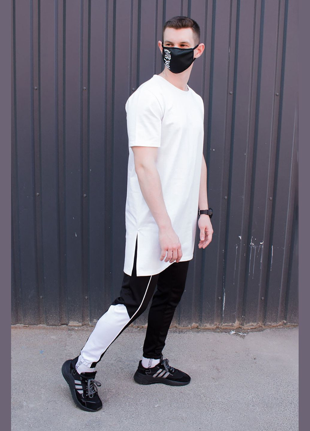 Белая футболка ронин с коротким рукавом ТУР