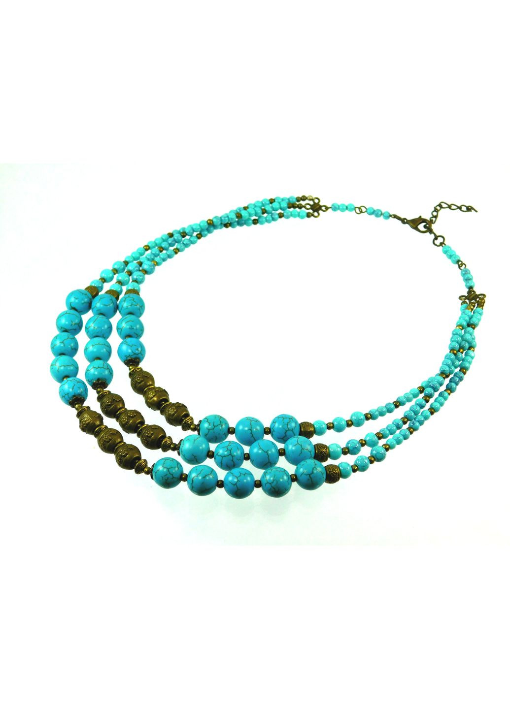 Эксклюзивное ожерелье "Морская фея" Бирюза (Коллекция "Этника") Fursa fashion (322314445)