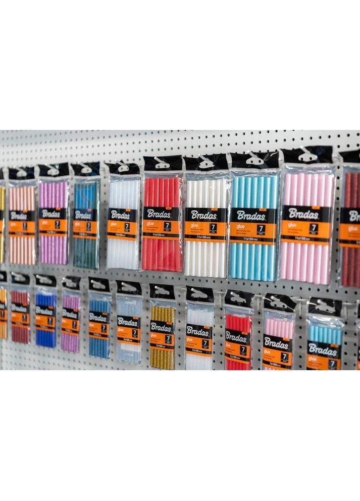 Термоплавкий клей-стик для клеевого пистолета, 7 шт., 100 мм,, DIY-GS0710BL/7 Bradas (389448474)