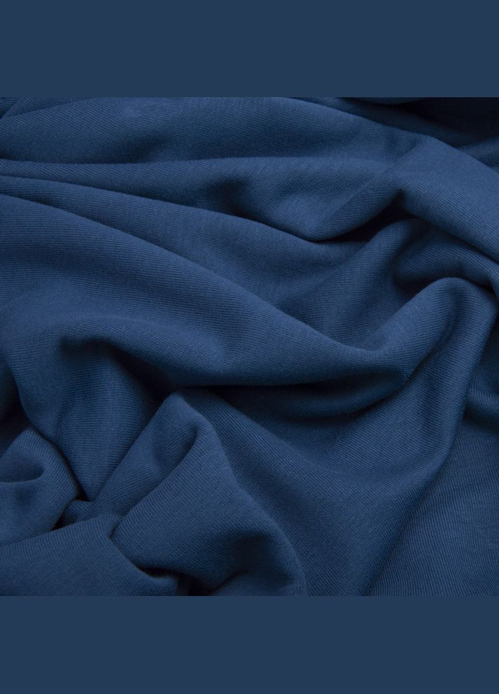 Тканина трикотаж трьохнитка петля Сезон т/денім синя тепла для спортивного одягу IDEIA (289552698)