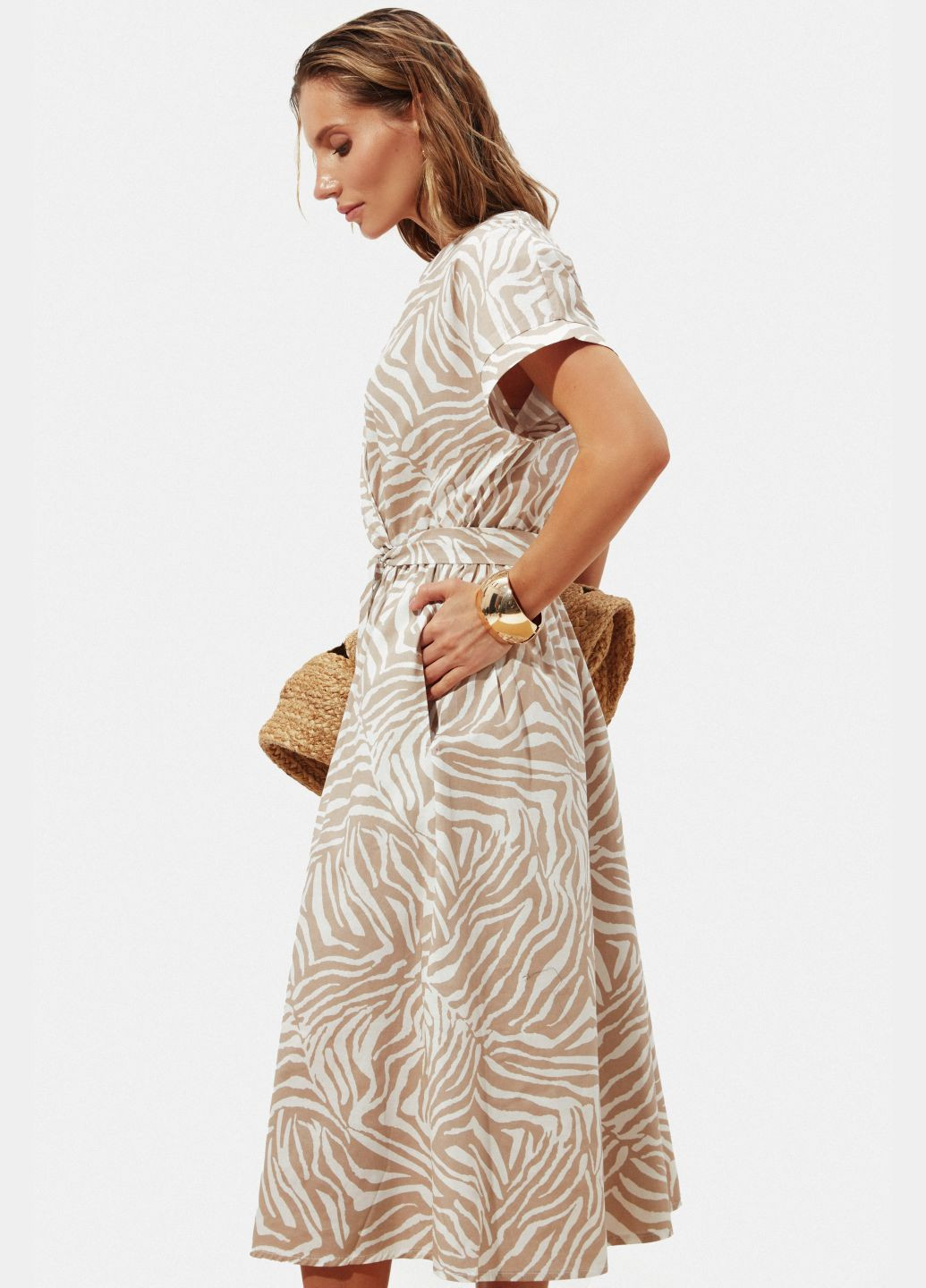 Бежева повсякденний сукня ST-Seventeen однотонна