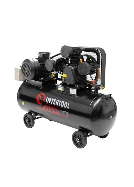 Компресор PT-0040, 200 л, 7,5 кВт, 380 В, 8 атм, 1050 л/хв. 3 циліндра Intertool (398370386)