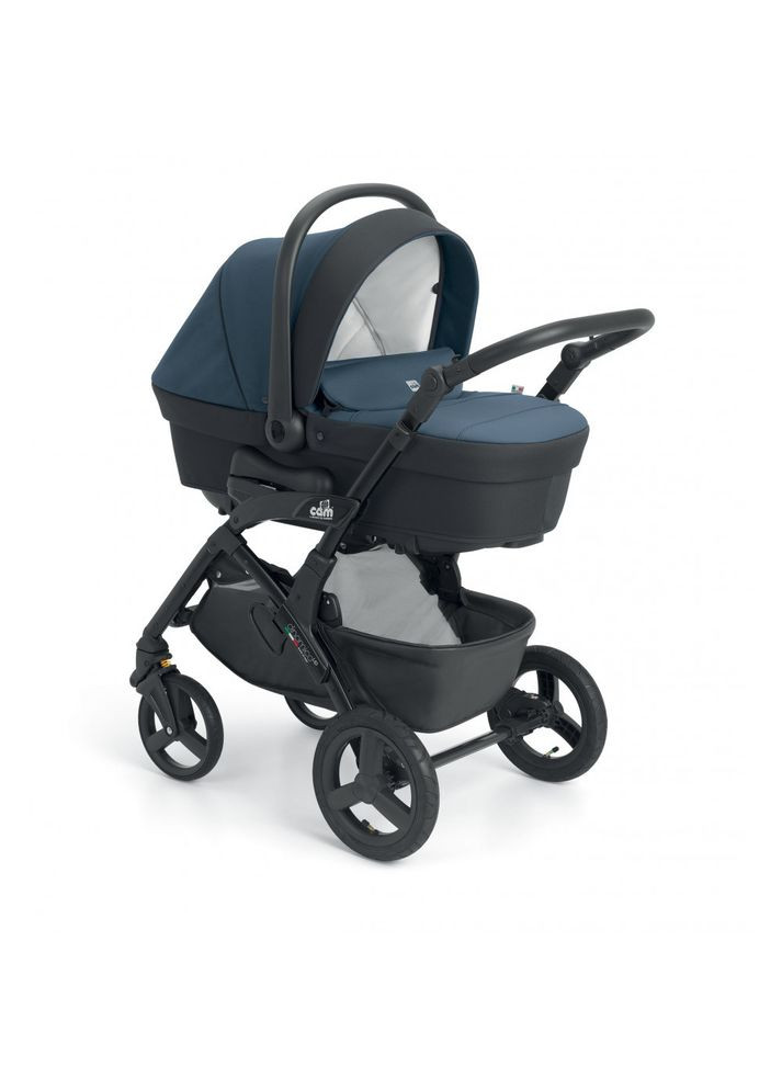 Коляска 3 в 1 DINAMICO UP SMART, рама белая, цвет синий (897T/V95/990/780K) CAM (323484975)