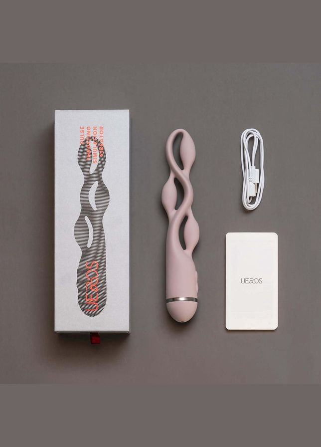 Імпульсний вібратор з ефектом пульсації UPKO UEROS для тривимірної стимуляції, рожевий No Brand (330617789)