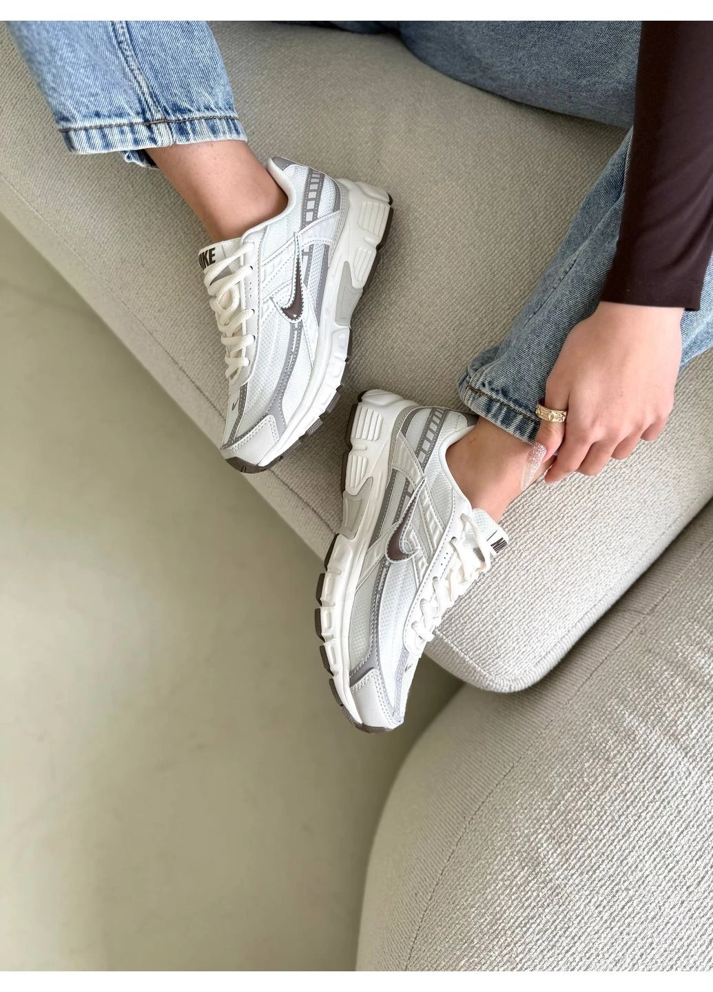 КРОСІВКИ ЖІНОЧІ NIKE INITIATOR BEIGE BROWN НАЙК ІНІТІАТОР БЕЖЕВІ No Brand бежеві демісезони (391942533)