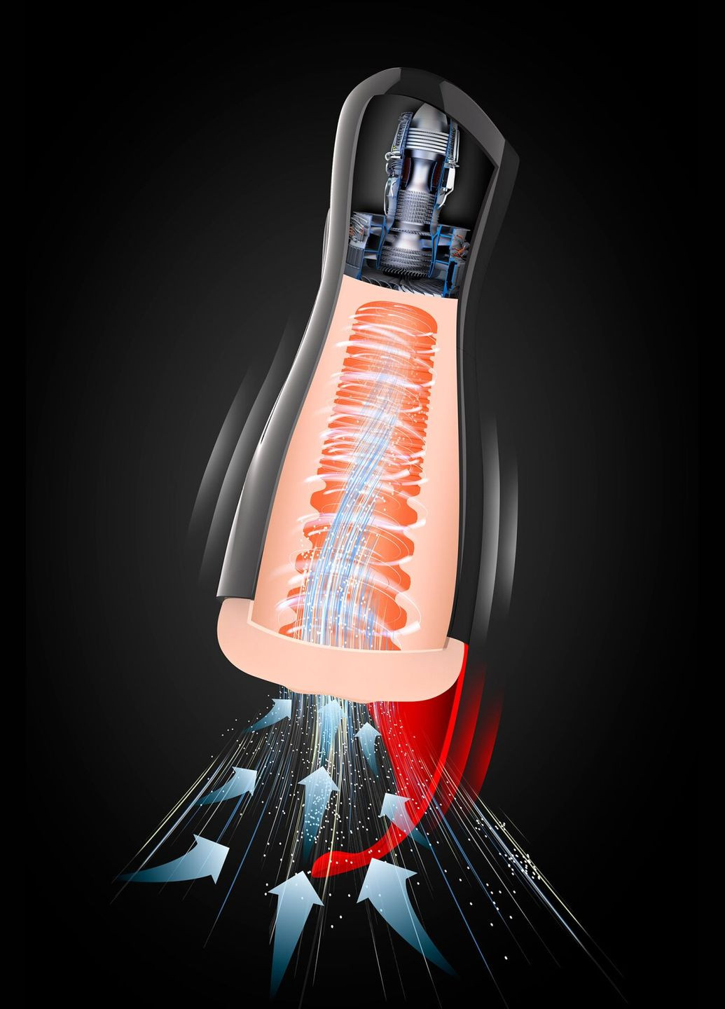 Преміум-вібромастурбатор Real Sucking Pussy 2, всмоктування, звук, стимуляція промежини - CherryLove Real Body (339867882)