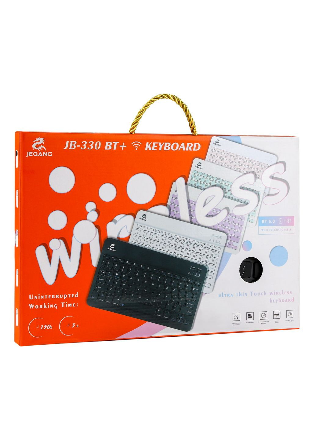 Клавиатура беспроводная JB-332 (JB-330) bluetooth backlight Jeqang (364209836)