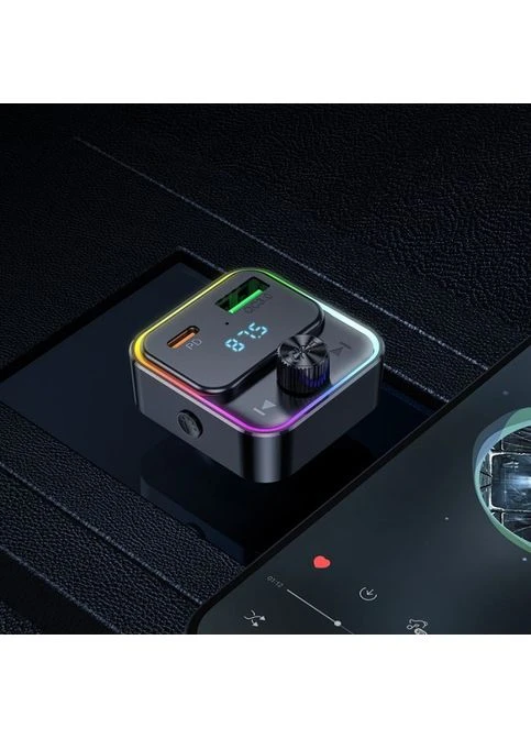 Автомобильный FM-трансмиттер модулятор Bluetooth MP3 E81 Fantasy 30w, PD/QC, USB-C/ 1xUSB-A MDR Hoco (385868808)