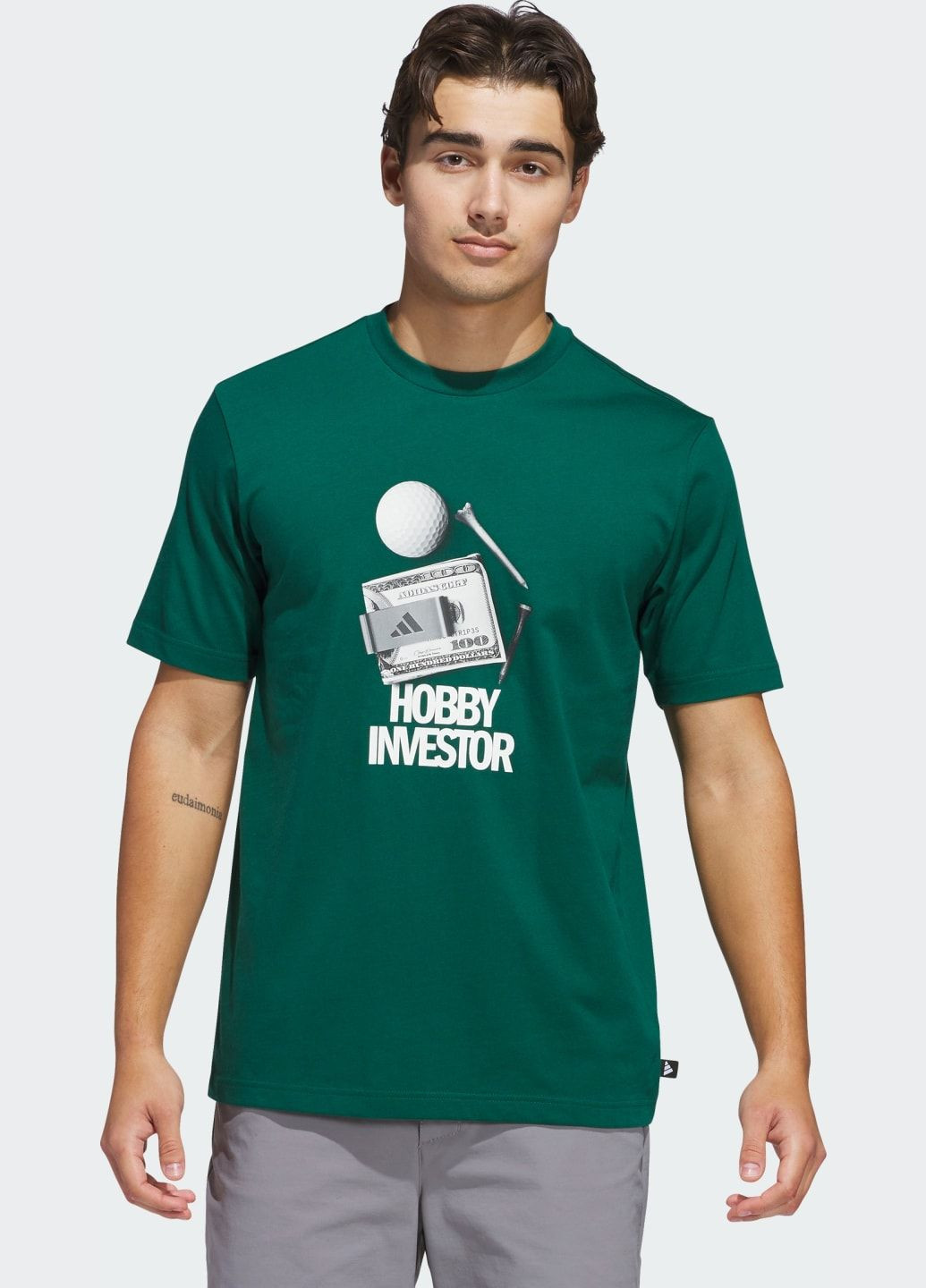 Зеленая футболка golf culture graphic adidas