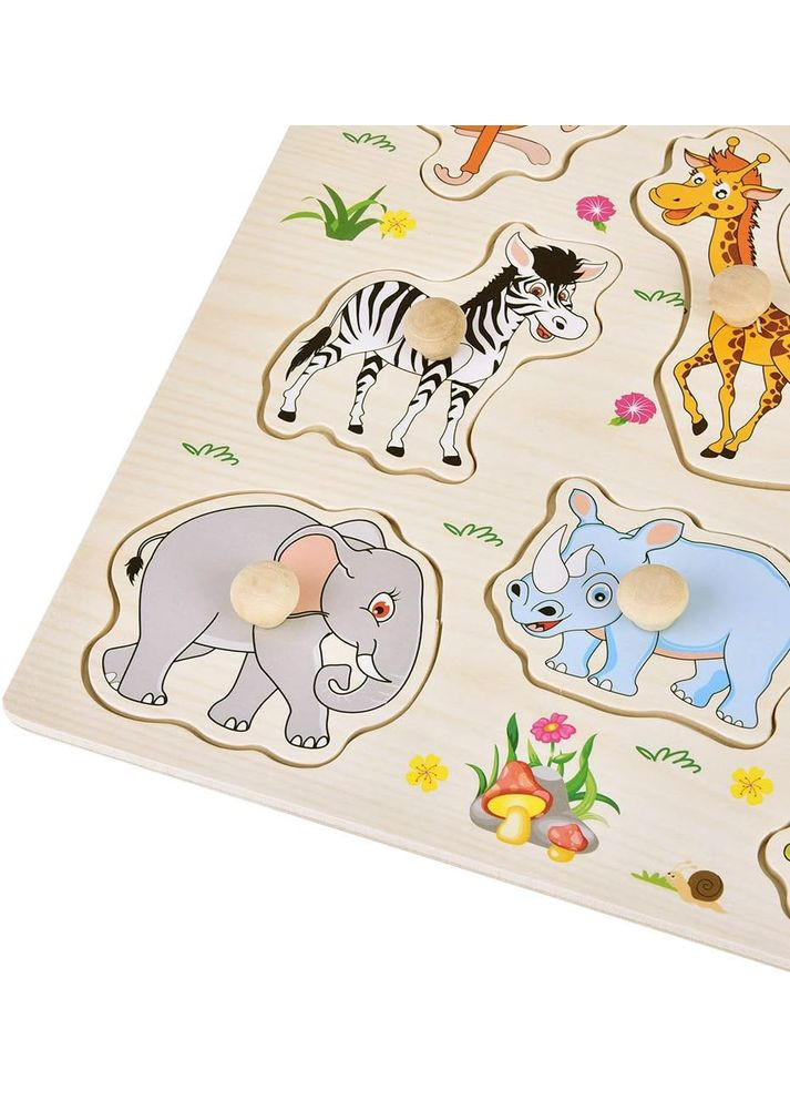 Дерев'яні пазли Монтессорі В світі тварин WToys (365721842)
