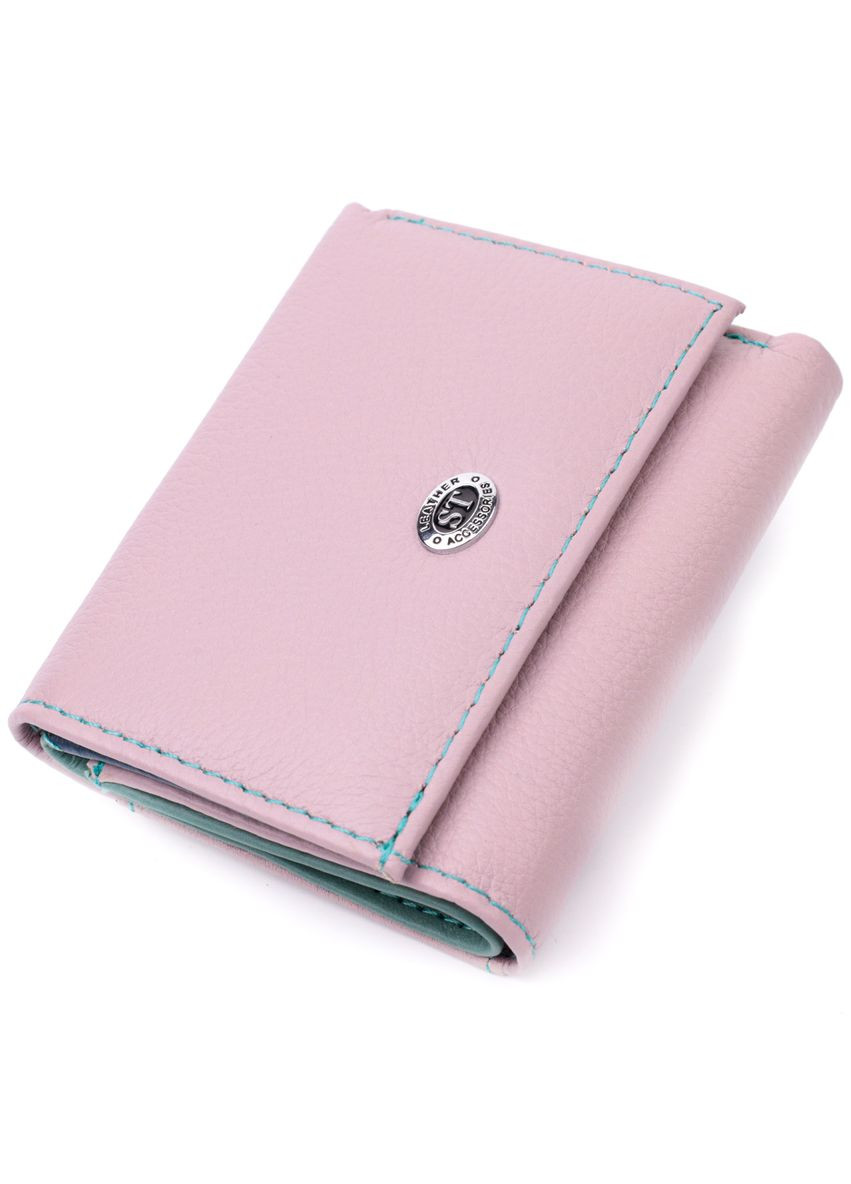 Жіночий гаманець із натуральної шкіри з монетницею 19503 Бежевий st leather (306881392)