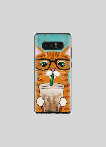 Чехол на Samsung Galaxy Note 8 Зеленоглазый кот в очках "4054t-1020-2448" Endorphone (362606081)
