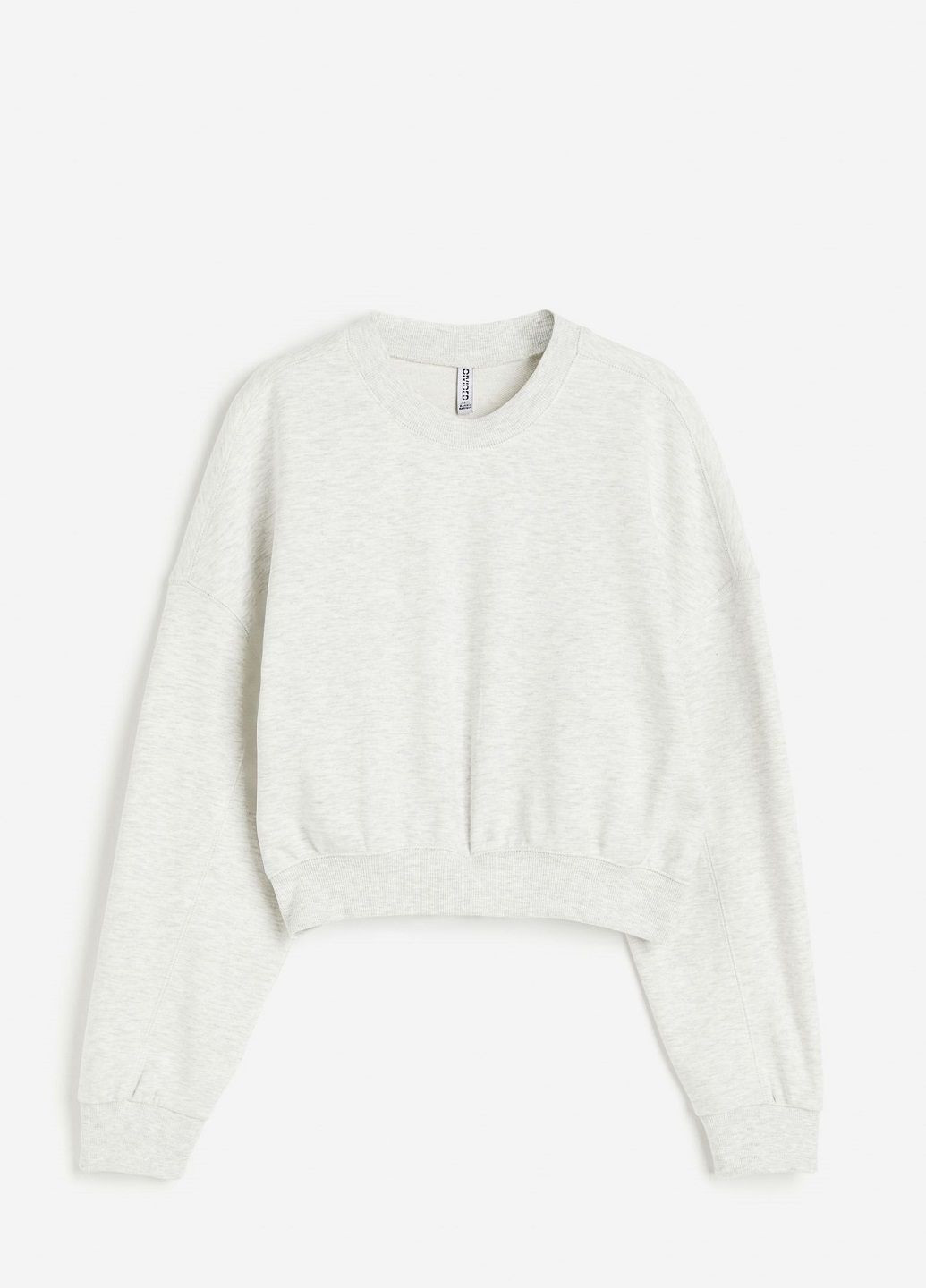 Свитшот H&M - крой меланж светло-серый кэжуал - (283251776)