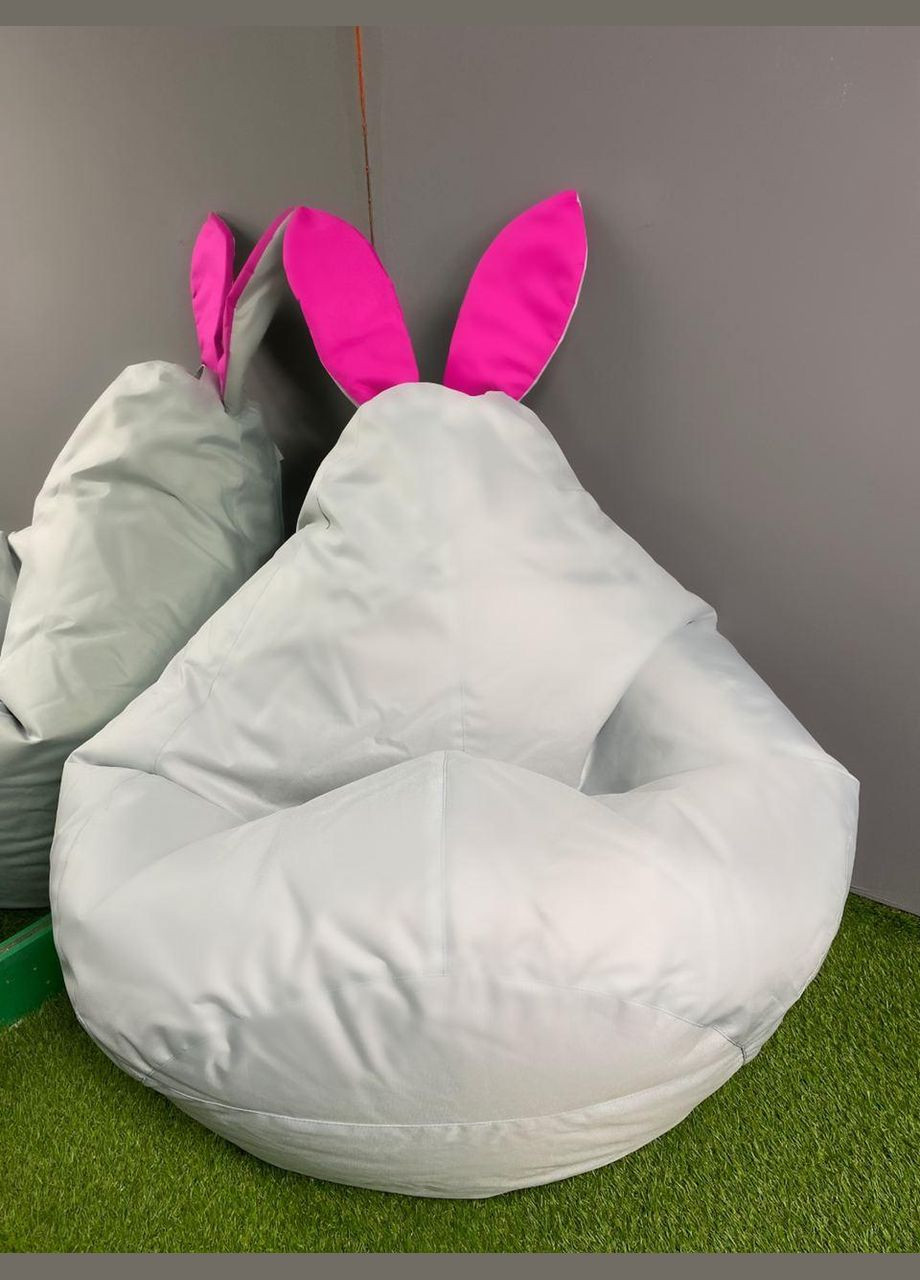 Крісло-мішок Зайчик Груша, MEGA XXXL - 160х120 Оксфорд 600D.PU.WR 314 Світло сірий SkyPuff (339871339)