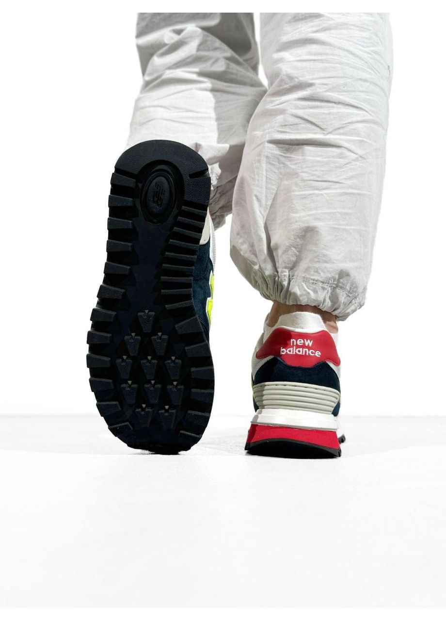 Черные демисезонные кроссовки мужские new balance 574 legacy black yellow red нью беланс 574 No Brand