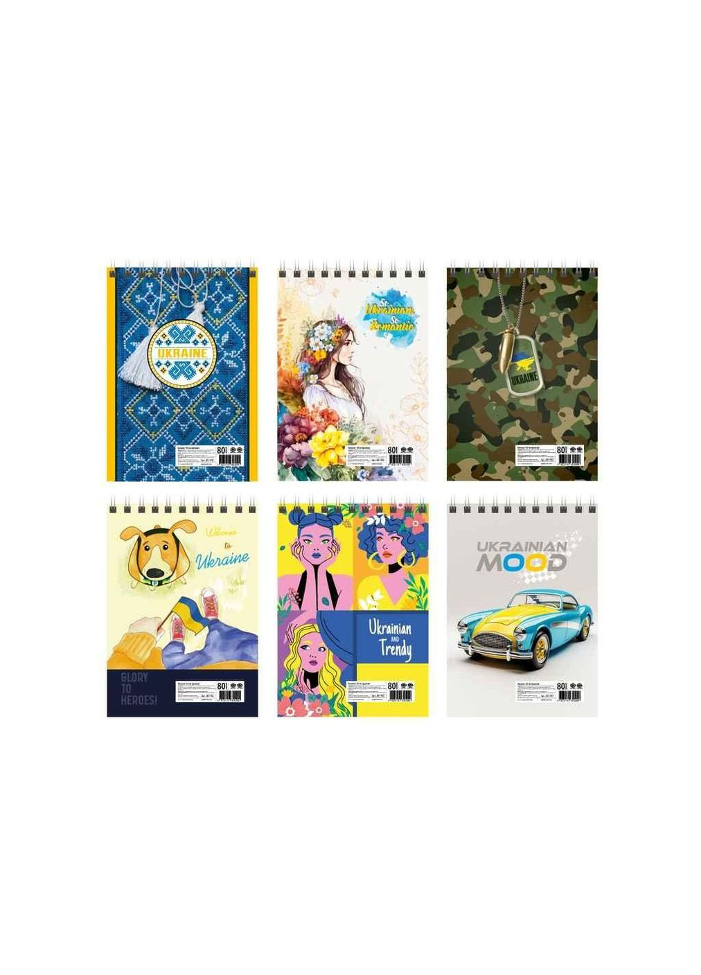 Блокнот А5 80л лаковка пружина Патриотические В-Л5-80 ТМ Апельсин (335403556)