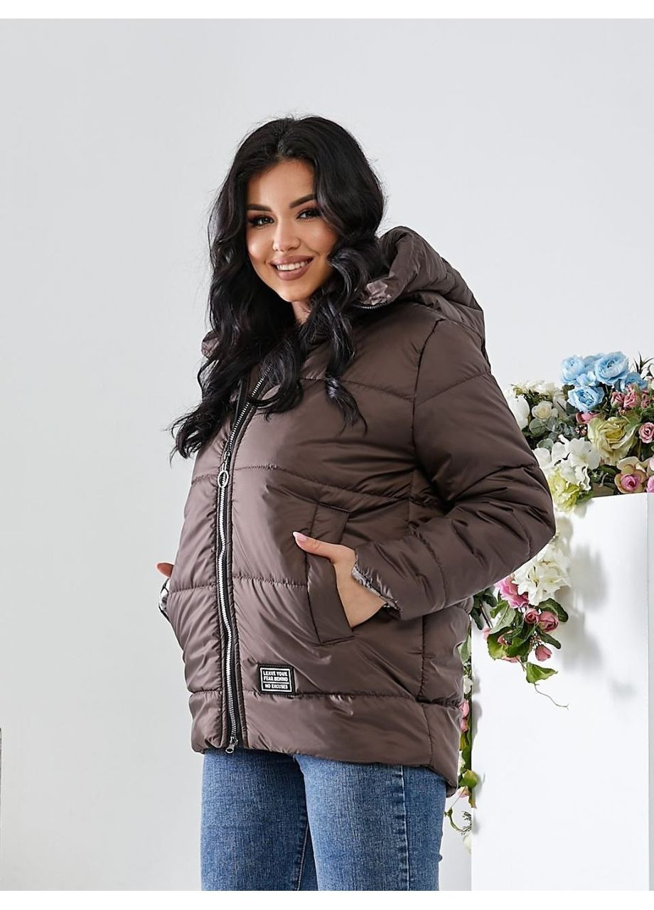 Коричнева зимня куртка осінь/весна DK/DL Мода без кордонів