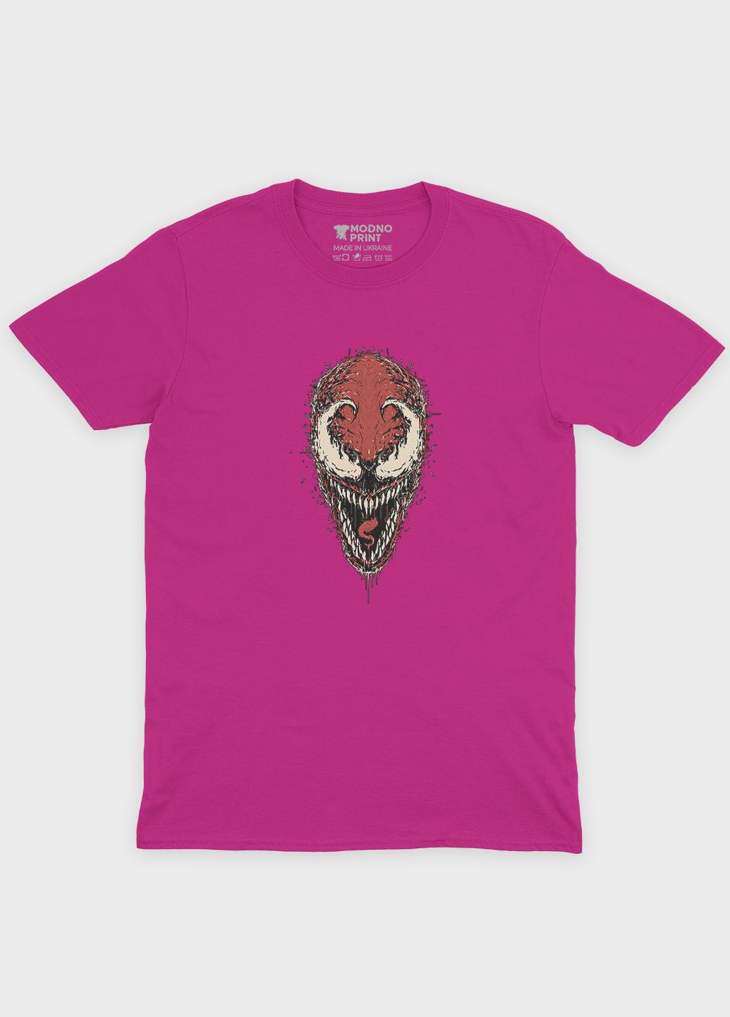 Рожева демісезонна футболка для хлопчика з принтом суперзлодія - карнаж (ts001-1-fuxj-006-023-002-b) Modno