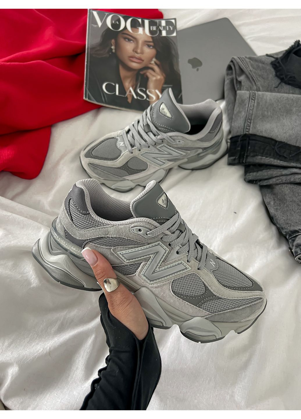Сірі Осінні кросівки чоловічі і жіночі new balance 9060 shadow grey concrete silver | нью беланс 9060 сірі No Brand