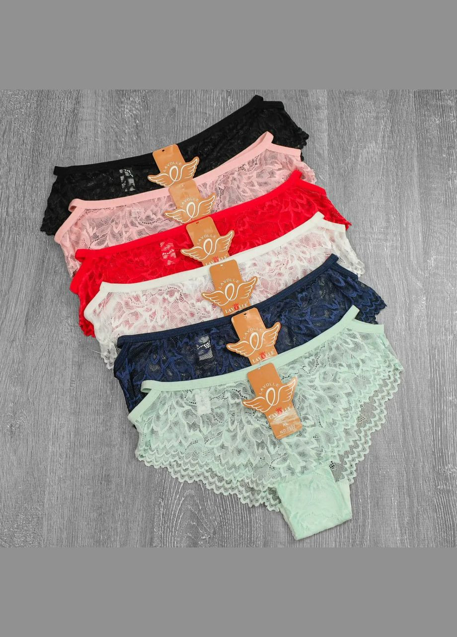 Комплект кружевных трусиков 6 шт Lavolle Сліп (315723337)