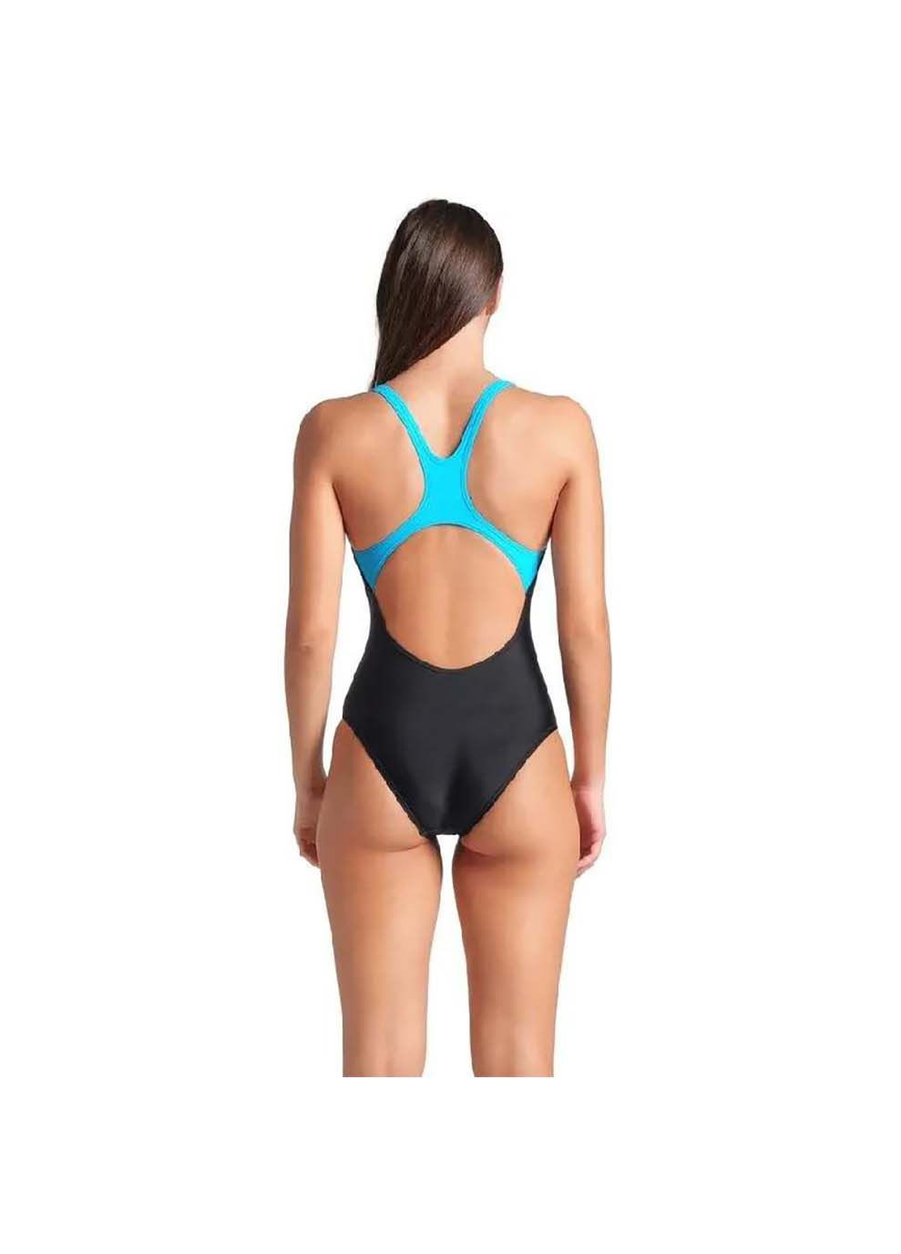 Чорний демісезонний купальник закритий для жінок vibrant swimsuit swim pro back чорний Arena