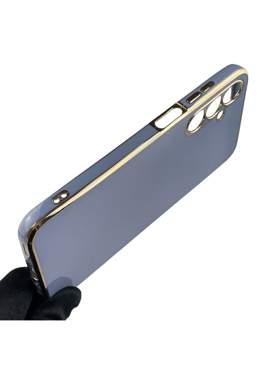 Чехол для Galaxy A25 5G (SM-A256B) женский с золотой окантовкой на самсунг а25 5г синий Samsung (366020824)