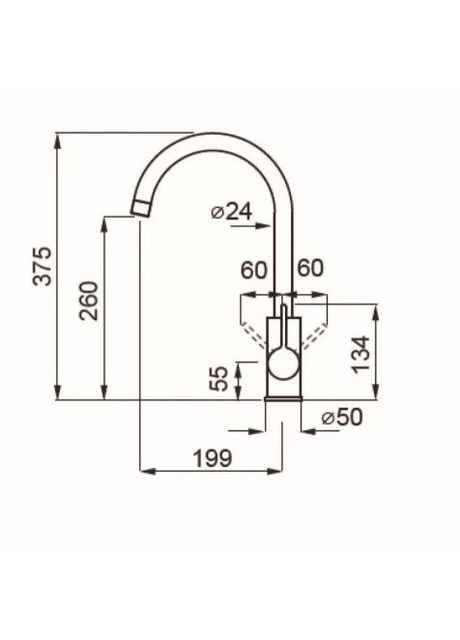 Смеситель кухонный Caddy Cromato ELLECI (368595939)