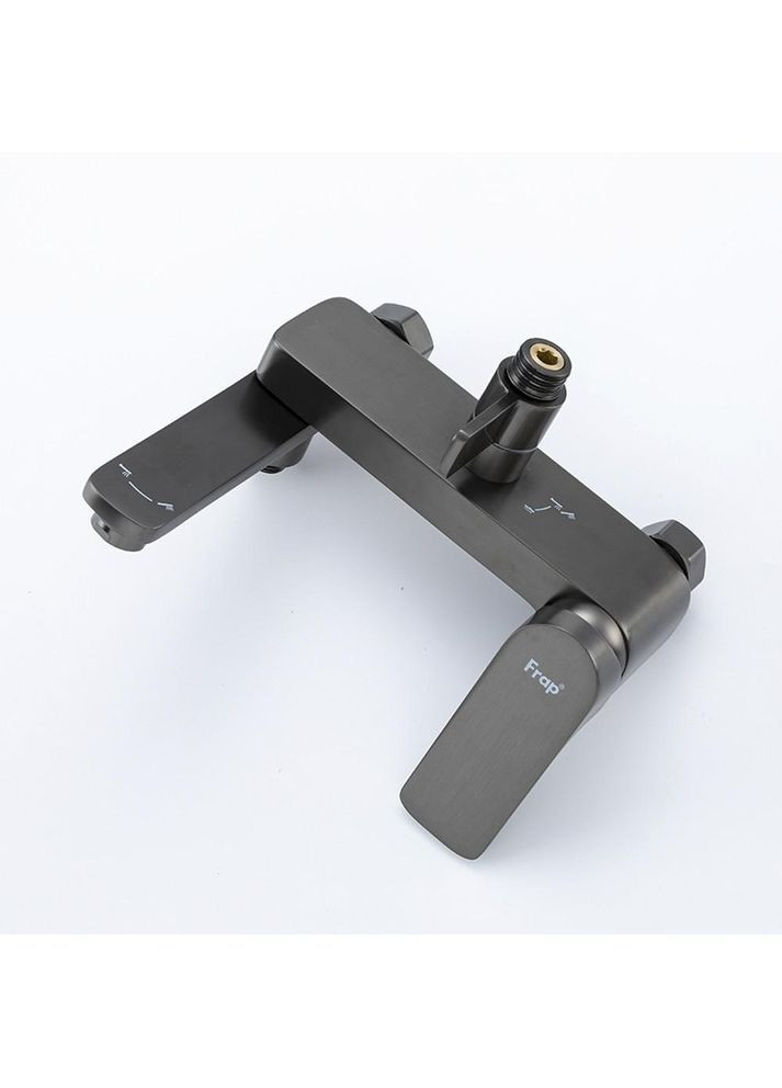 Душевая система F2486-9, 3 функции, поворотный излив, латунь, оружейная сталь Frap (372994959)