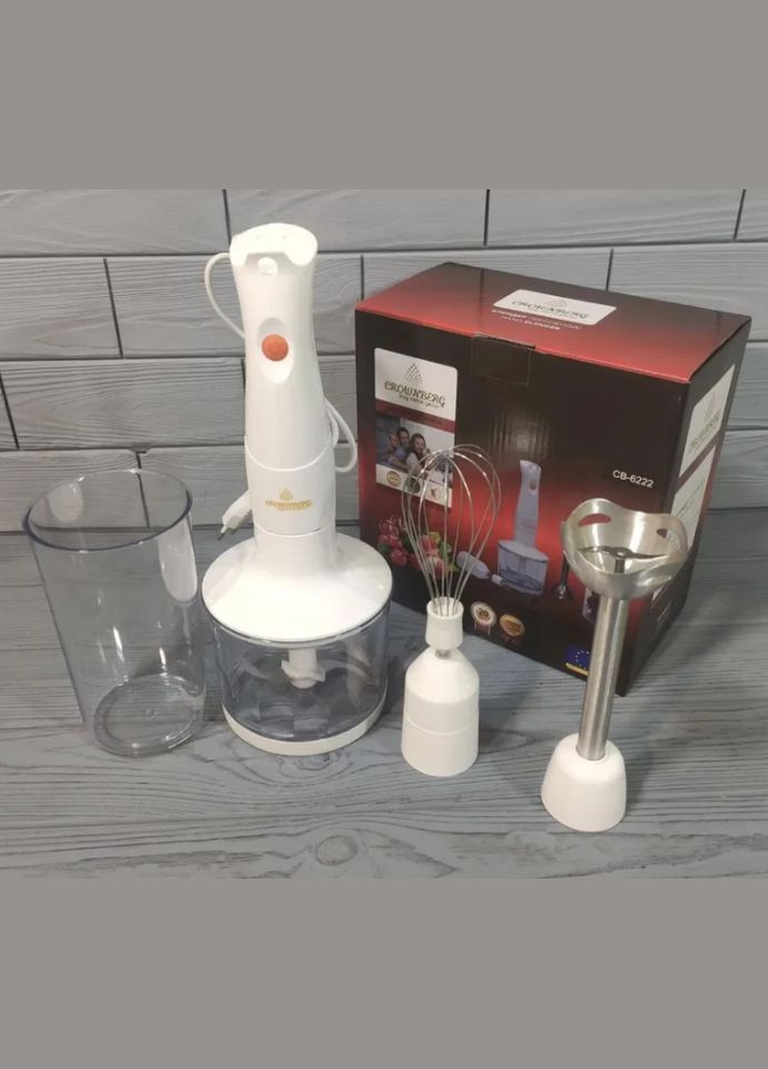 Блендер 4 в 1 CB-6222 миксер измельчитель венчик чоппер Crownberg (335834759)